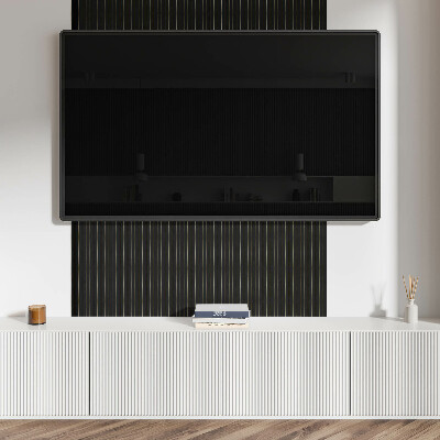 Rectangular bathroom wall panel Vertical rhythmic stripes