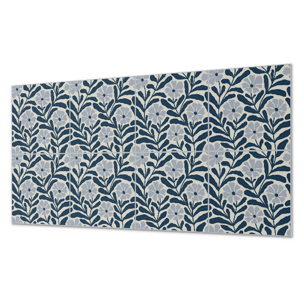 Rectangular decorative wall panel Floral plant motif