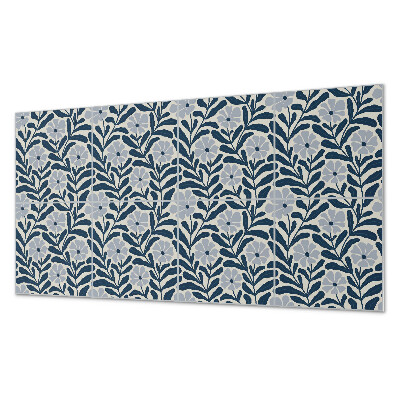 Rectangular decorative wall panel Floral plant motif
