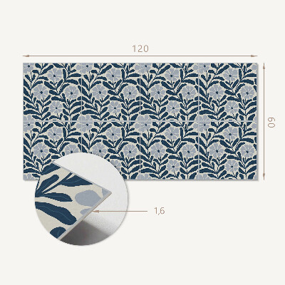 Rectangular decorative wall panel Floral plant motif