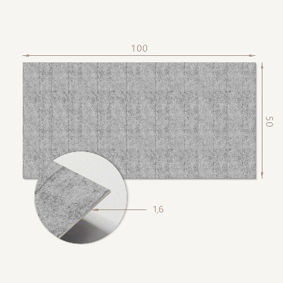 Rectangular bathroom wall panel Concrete pattern with drawings
