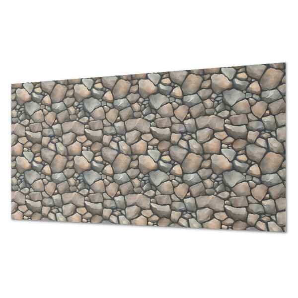 Rectangular decorative wall panel Stone structure motif