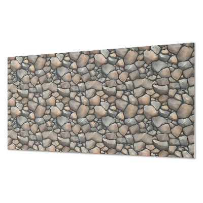 Rectangular decorative wall panel Stone structure motif