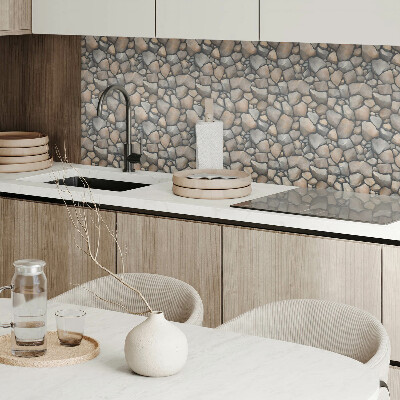 Rectangular decorative wall panel Stone structure motif