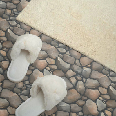Rectangular decorative wall panel Stone structure motif