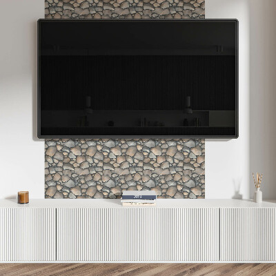 Rectangular decorative wall panel Stone structure motif