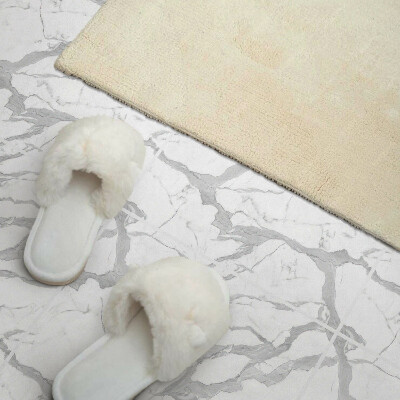 Rectangular bathroom wall panel Marble motif with delicate veins