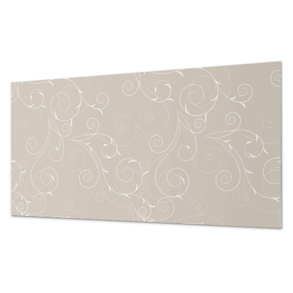 Rectangular bathroom wall panel Subtle spiral and leaf patterns