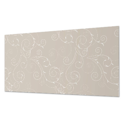 Rectangular bathroom wall panel Subtle spiral and leaf patterns