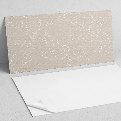 Rectangular bathroom wall panel Subtle spiral and leaf patterns