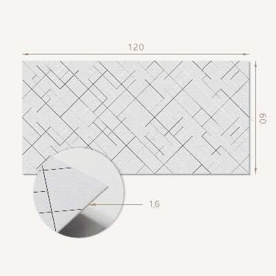 Rectangular bathroom wall panel Abstract line motif