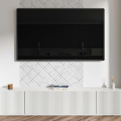 Rectangular bathroom wall panel Abstract line motif