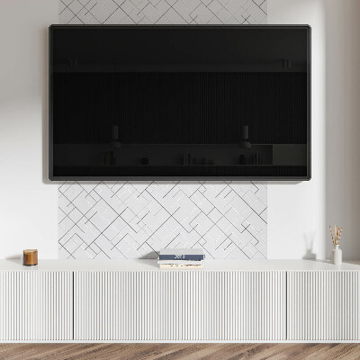 Rectangular bathroom wall panel Abstract line motif