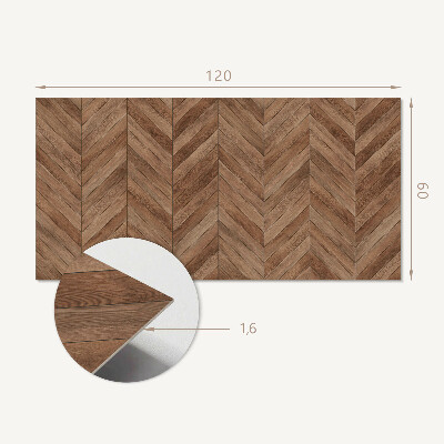 Rectangular bathroom wall panel Herringbone pattern
