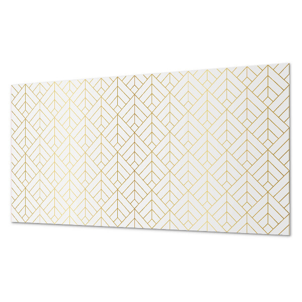 Rectangular wall panel Leafy pattern in 3D