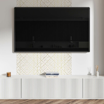 Rectangular wall panel Leafy pattern in 3D