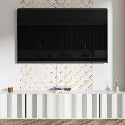 Rectangular wall panel Leafy pattern in 3D
