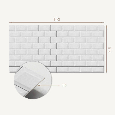 Rectangular decorative wall panel Brick layout in a modern style