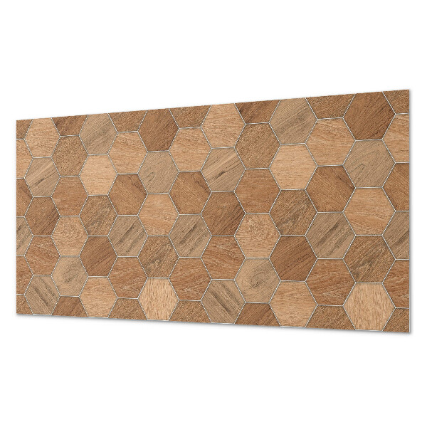Rectangular bathroom wall panel Hexagonal pattern on the surface