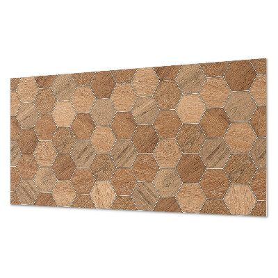 Rectangular bathroom wall panel Hexagonal pattern on the surface