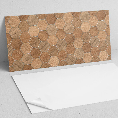 Rectangular bathroom wall panel Hexagonal pattern on the surface