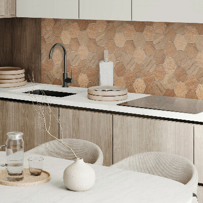 Rectangular bathroom wall panel Hexagonal pattern on the surface