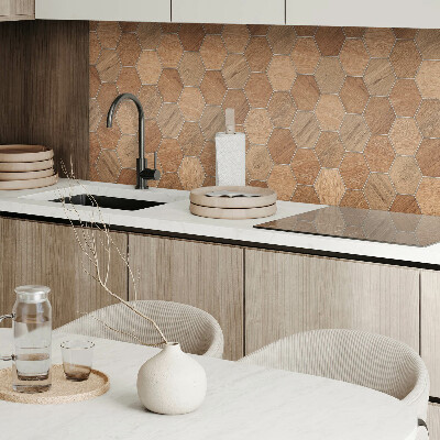 Rectangular bathroom wall panel Hexagonal pattern on the surface