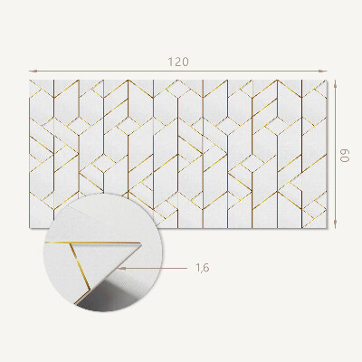 Rectangular wall panel Stylish lines in a geometric arrangement