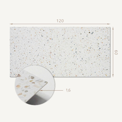 Rectangular bathroom wall panel Stone pattern with delicate accents
