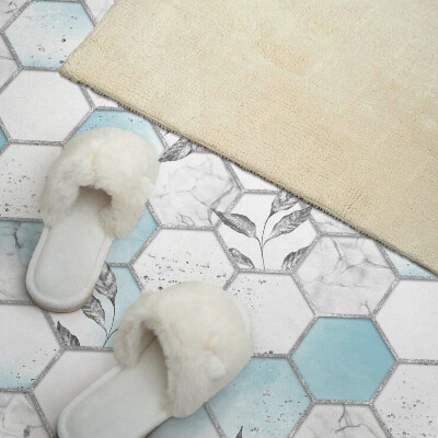 Rectangular bathroom wall panel Hexagonal leaf mosaic