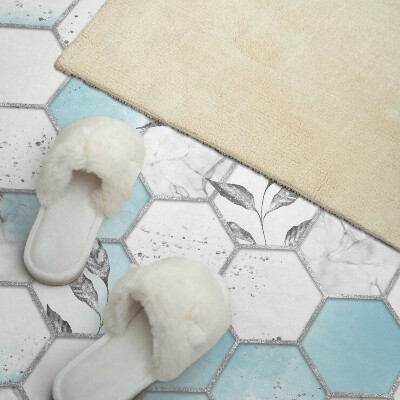 Rectangular bathroom wall panel Hexagonal leaf mosaic