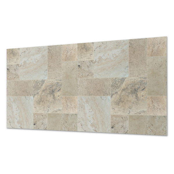 Rectangular wall panel Mosaic pattern of stones