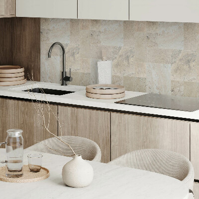 Rectangular wall panel Mosaic pattern of stones