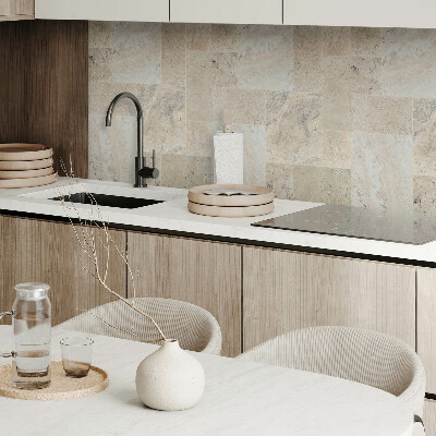 Rectangular wall panel Mosaic pattern of stones
