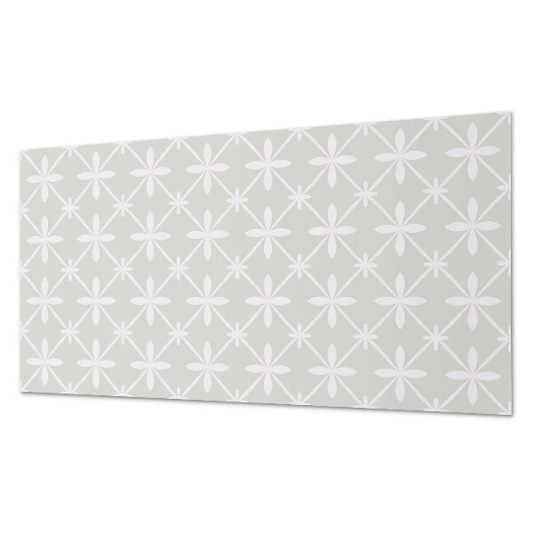 Rectangular bathroom wall panel Floral motif in a mesh