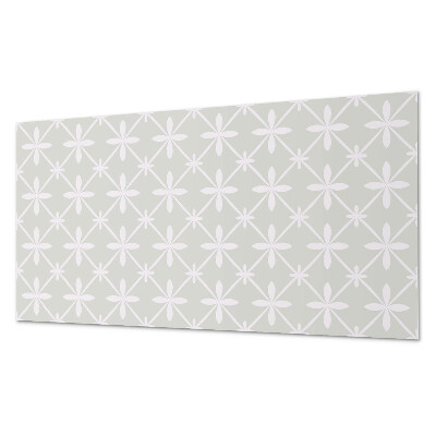 Rectangular bathroom wall panel Floral motif in a mesh