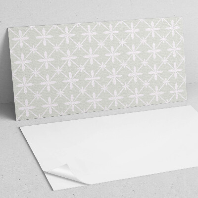 Rectangular bathroom wall panel Floral motif in a mesh
