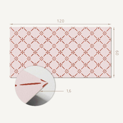 Rectangular decorative wall panel Floral design in an elegant version