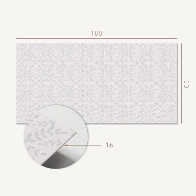 Rectangular wall panel A subtle plant motif