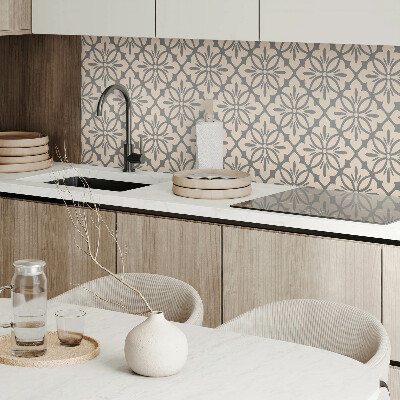 Rectangular wall panel Floral motif with subtle accents