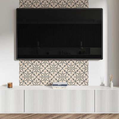 Rectangular wall panel Floral motif with subtle accents