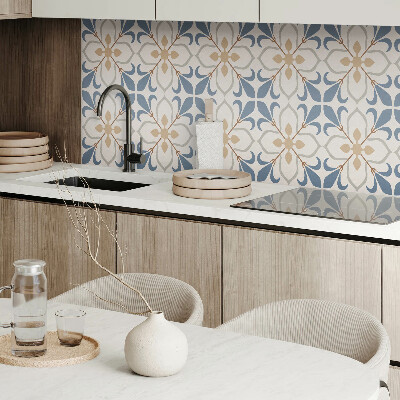 Rectangular bathroom wall panel Floral motif with leaves