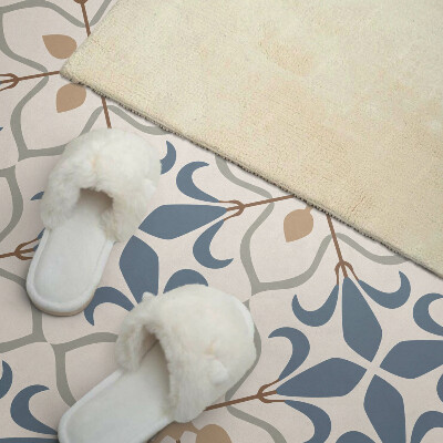 Rectangular bathroom wall panel Floral motif with leaves