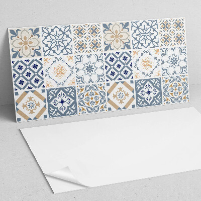 Rectangular bathroom wall panel Mosaic grids in a unique style