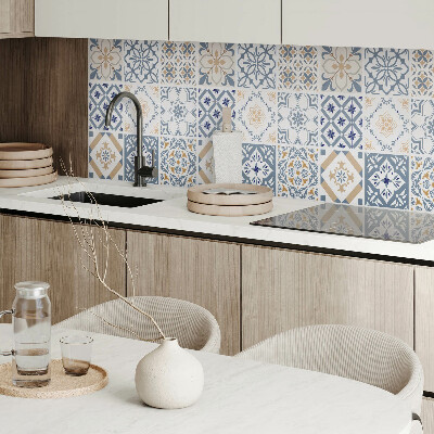 Rectangular bathroom wall panel Mosaic grids in a unique style