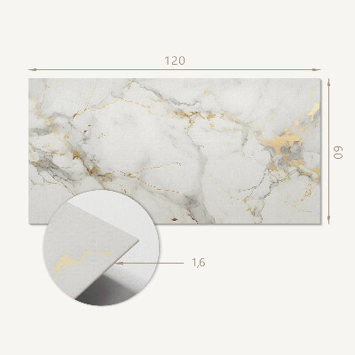 Rectangular bathroom wall panel Marble classic in an elegant style