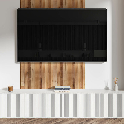 Rectangular decorative wall panel Wood-inspired pattern
