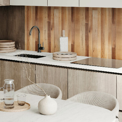 Rectangular decorative wall panel Wood-inspired pattern