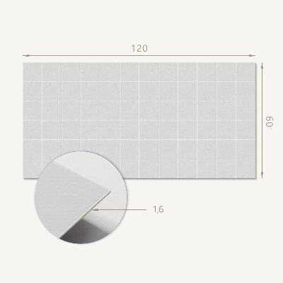 Rectangular bathroom wall panel Smooth tile motif