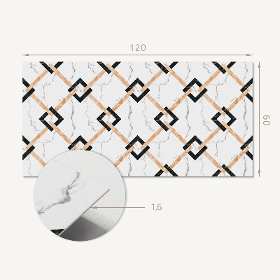 Rectangular decorative wall panel Modern marble geometric motifs